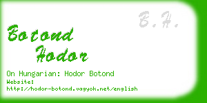 botond hodor business card